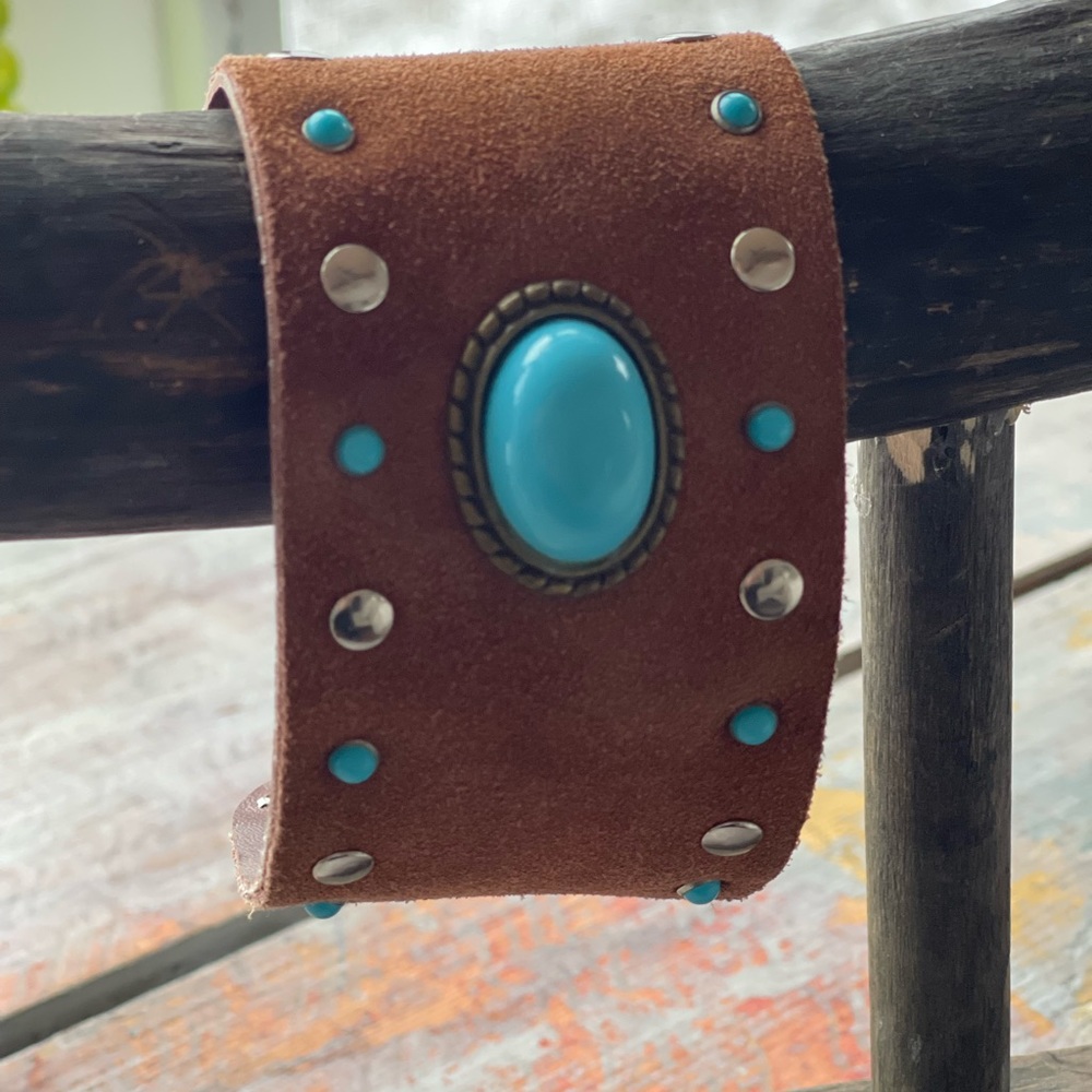 Teal suede bracelet